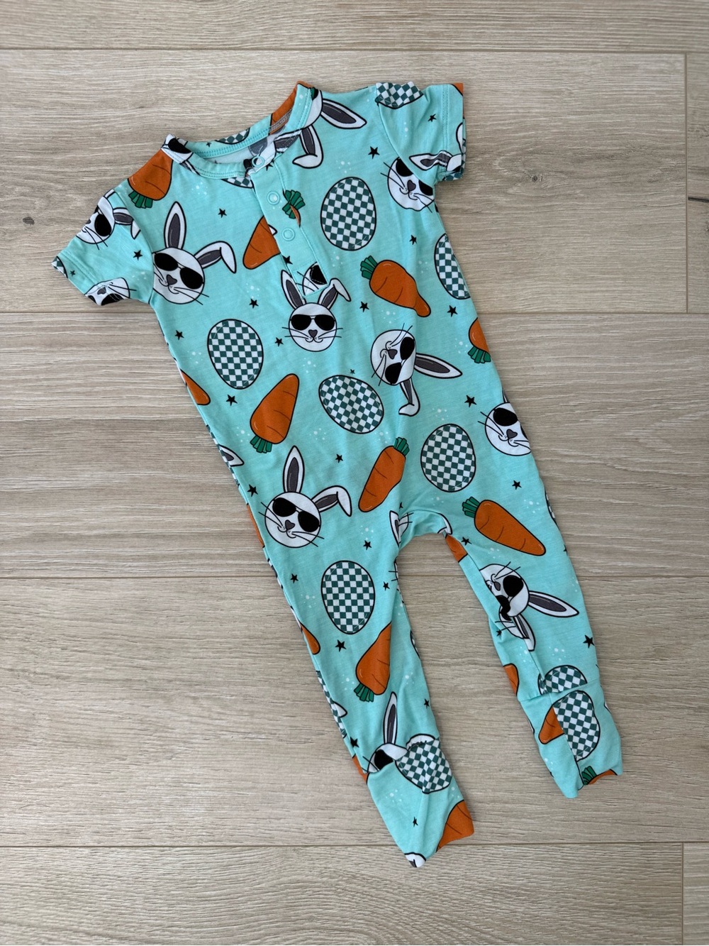 Gigi & Max Bamboo Easter Henley Romper